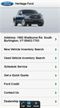 Mobile Screenshot of heritagefordvt.com